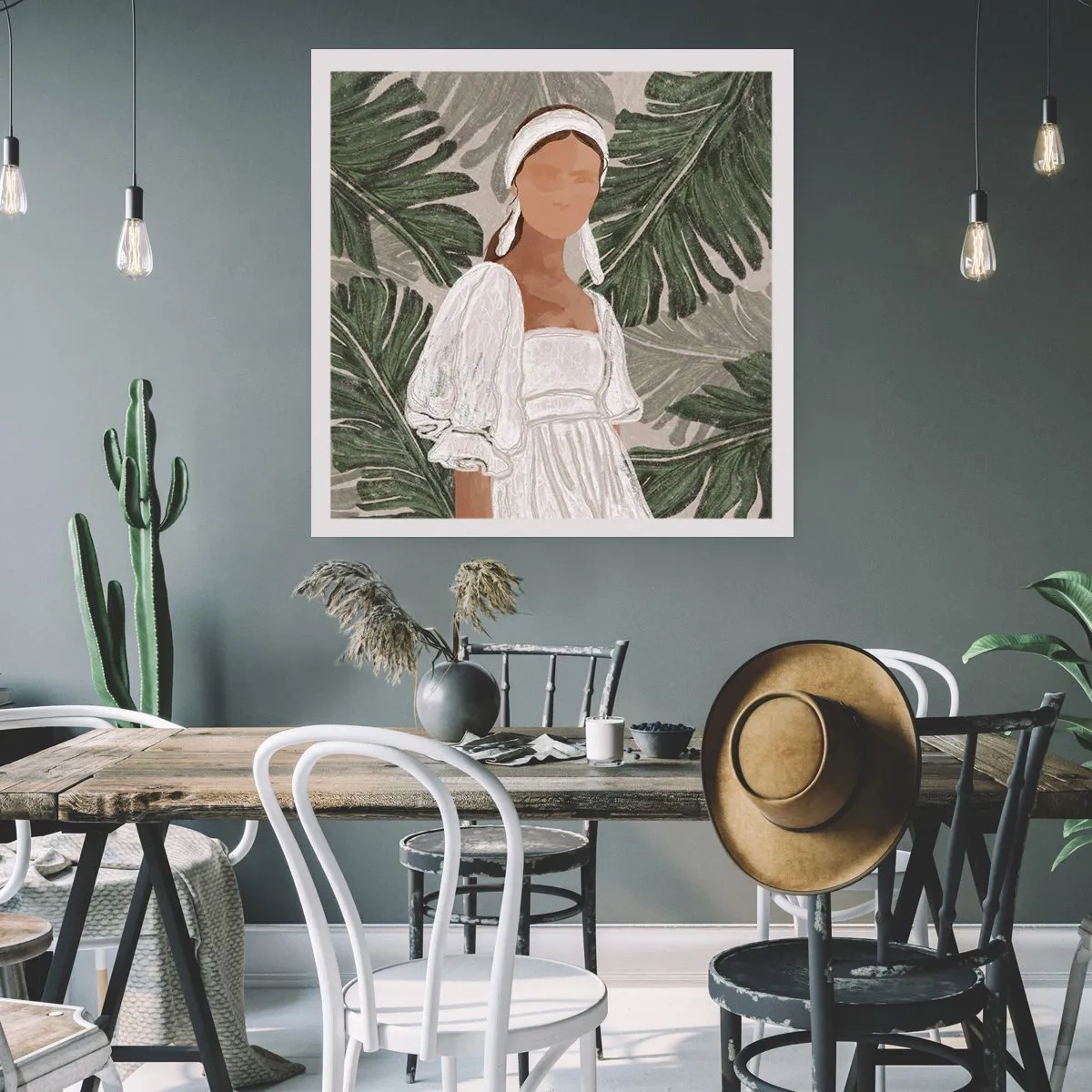 Plakat - Portret egzotyczny - 60x60 cm