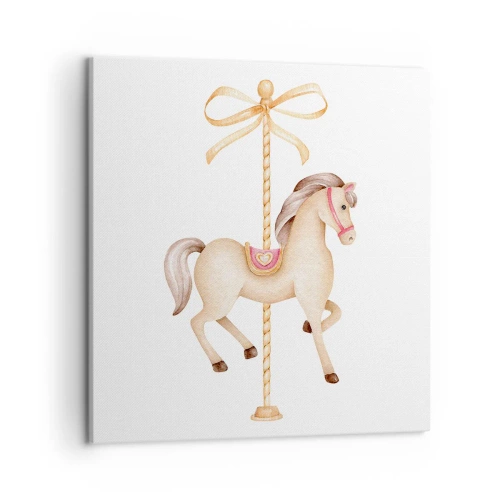 Obraz na płótnie - Wdzięcznym kłusem - 50x50 cm