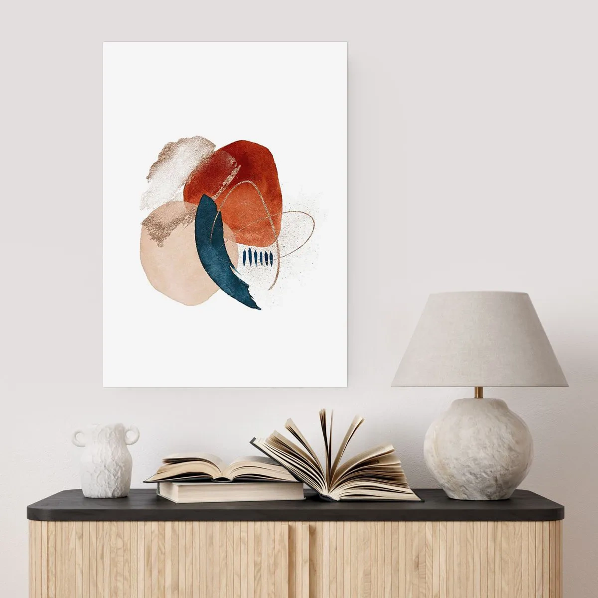 Plakat - Owalna kompozycja - 70x100 cm