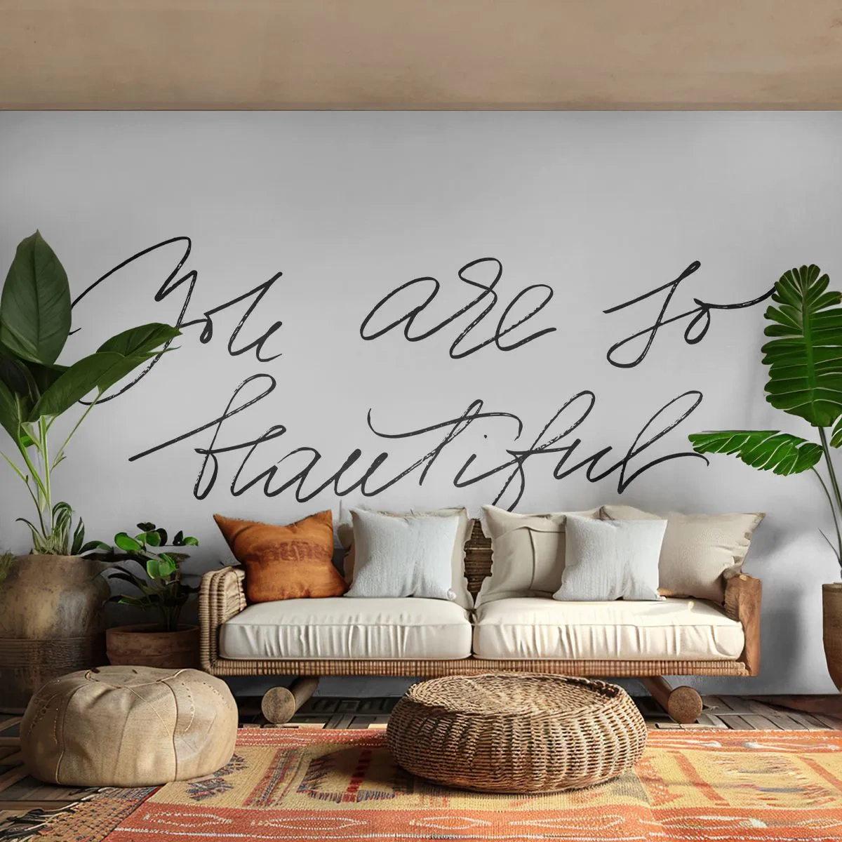 Fototapeta Premium Sand - Naprawdę, uwierz… - Typografia, Afirmacja, Maksyma - 100x70 cm