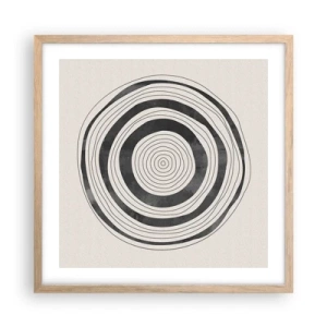 Plakat w ramie jasny dąb - Ważne to co pomiędzy - 50x50 cm