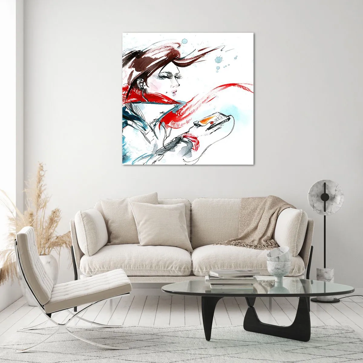 Obraz na szkle - Coś we mnie gra - 70x70 cm