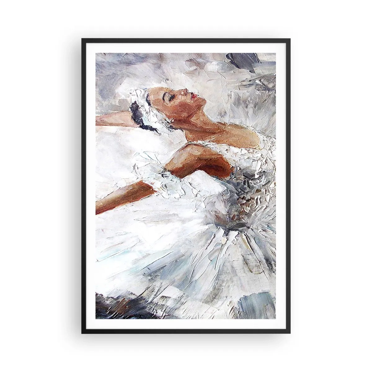 Plakat w czarnej ramie - Delikatna i lekka jak tiul - 70x100 cm