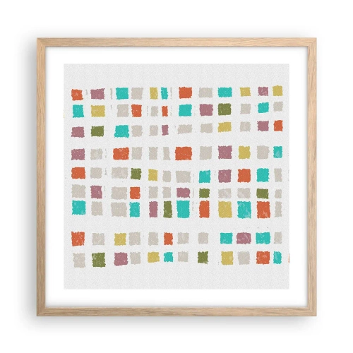 Plakat w ramie jasny dąb - Nieznana gra - 50x50 cm