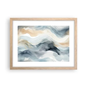 Plakat w ramie jasny dąb - Abstrakcja śnieżna i mglista - 40x30 cm