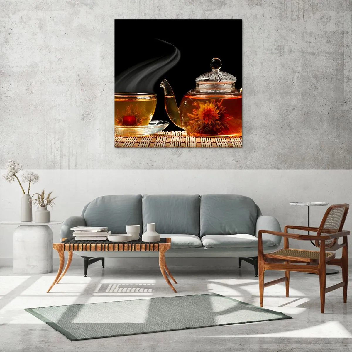 Obraz na szkle - Magia i sztuka parzenia herbaty - 70x70 cm