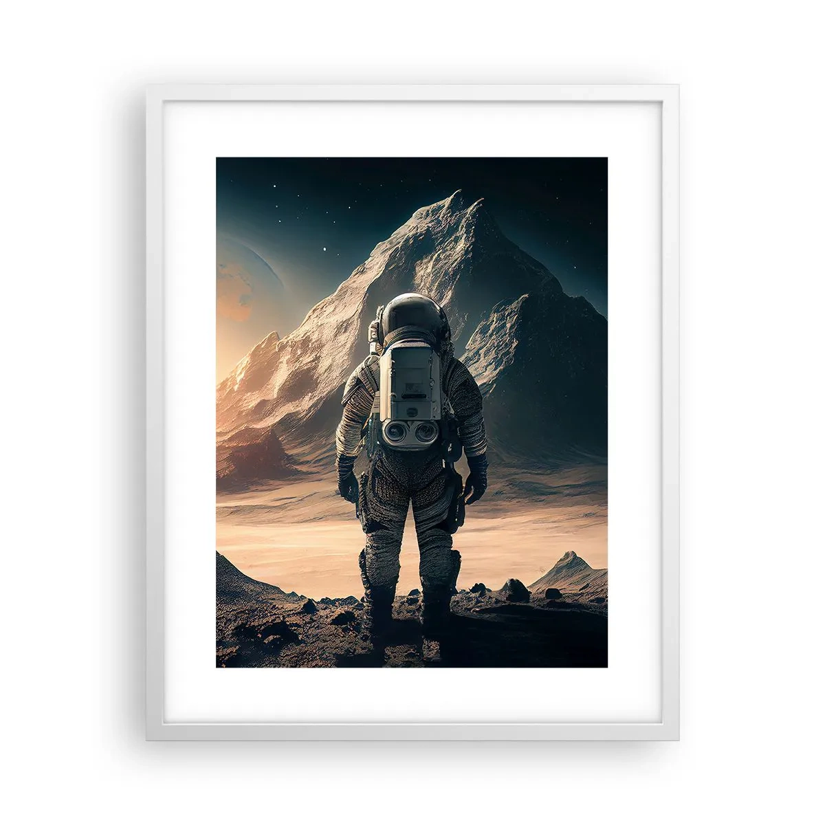 Plakat w białej ramie - Nowe wyzwanie - 40x50 cm