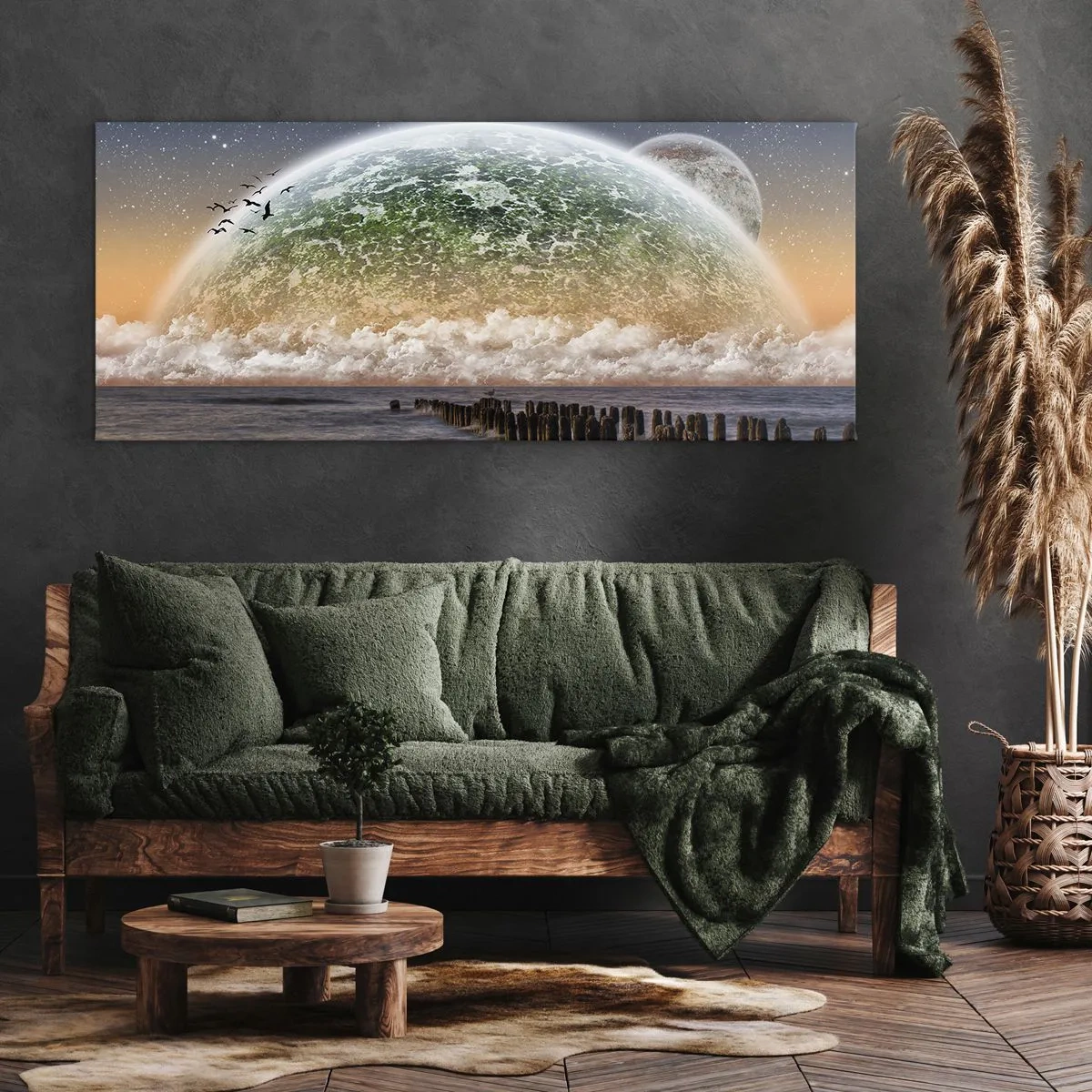 Obraz na płótnie - I świat wyłonił się z wody - 100x40 cm