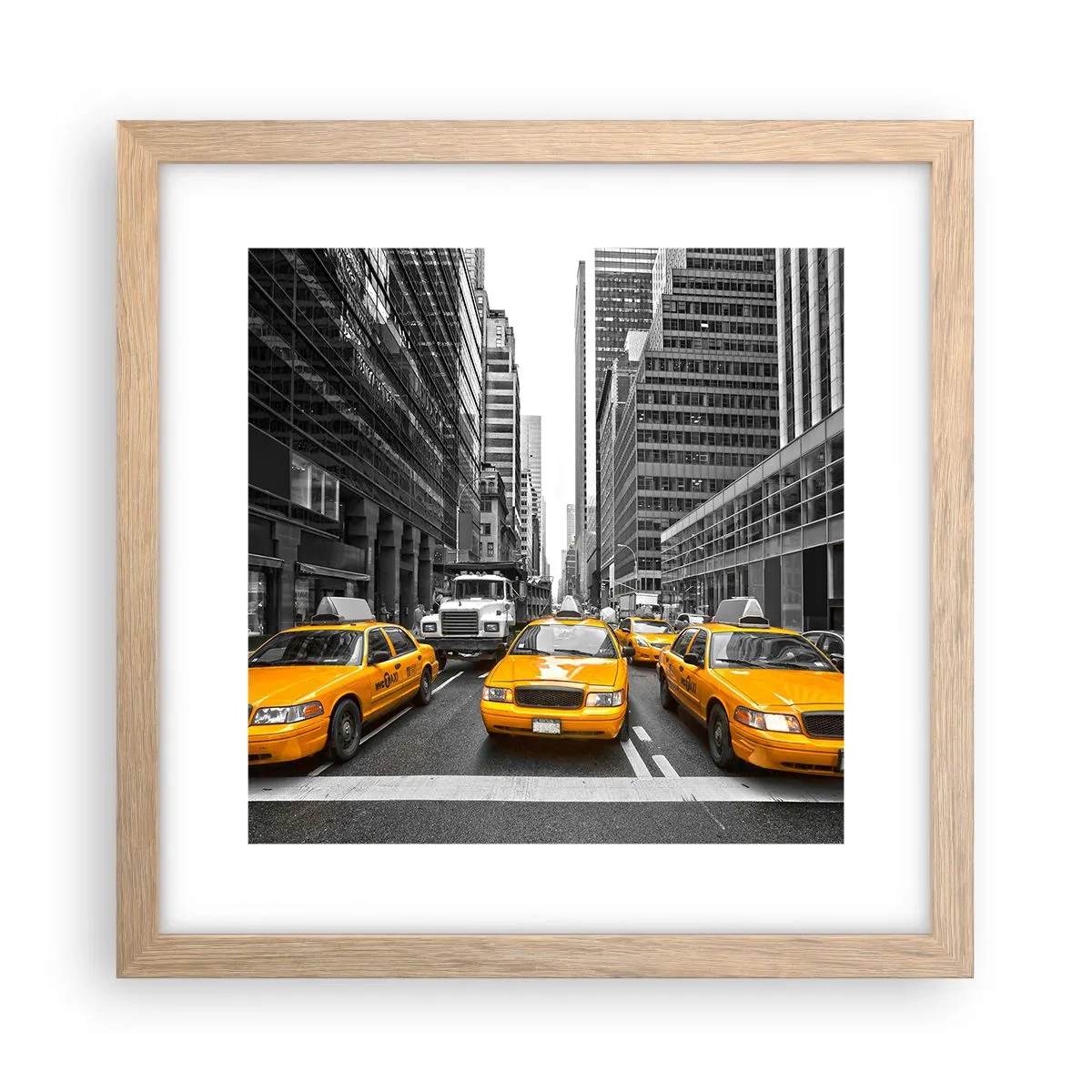 Plakat w ramie jasny dąb - To my ubarwiamy miasto - 30x30 cm