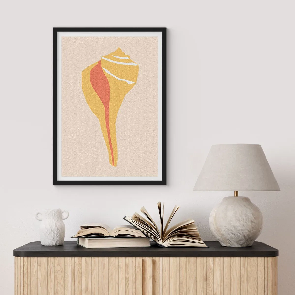 Plakat w czarnej ramie - Abstrakcja organiczna – wzrost - 61x91 cm