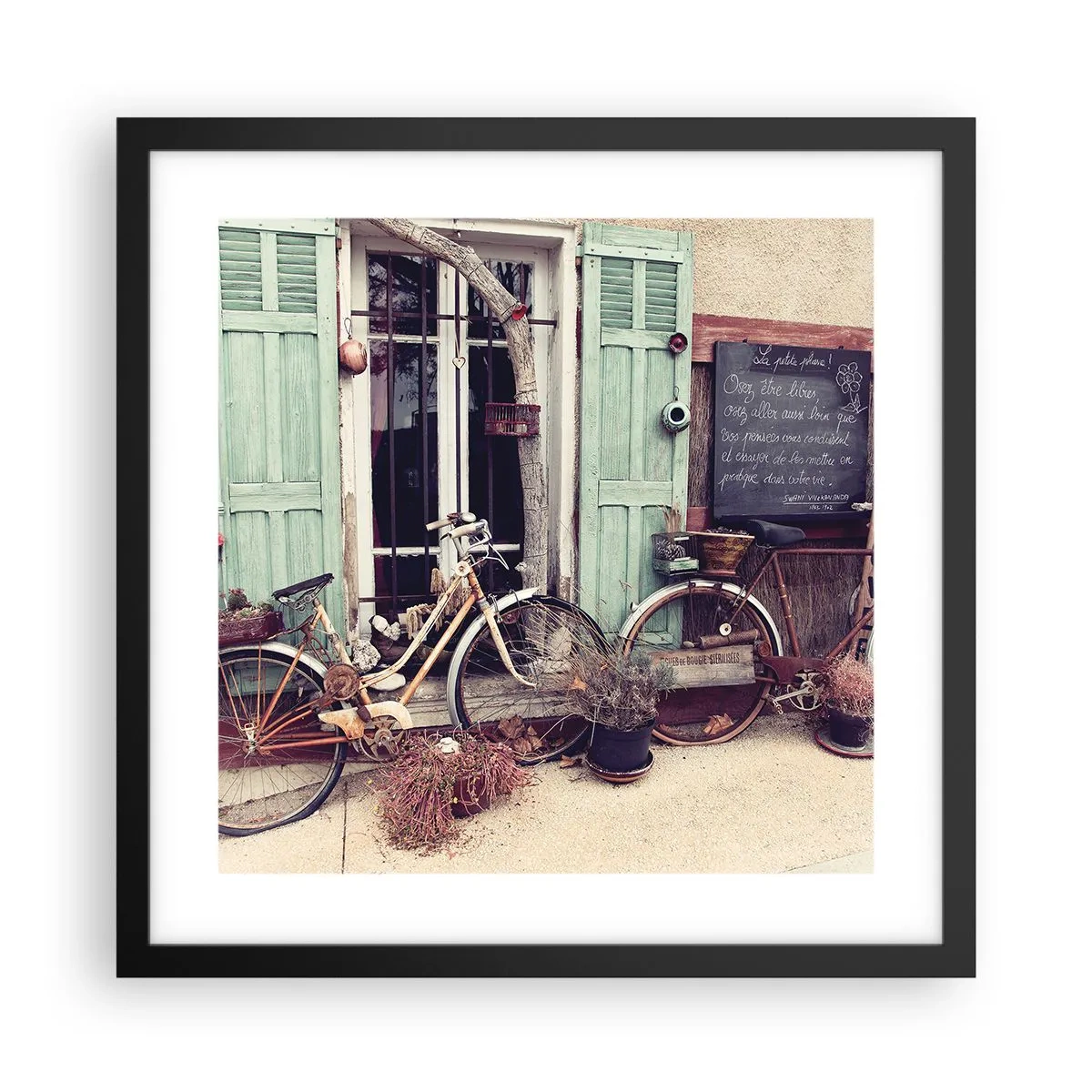 Plakat w czarnej ramie - Niech żyje prowincja - 40x40 cm