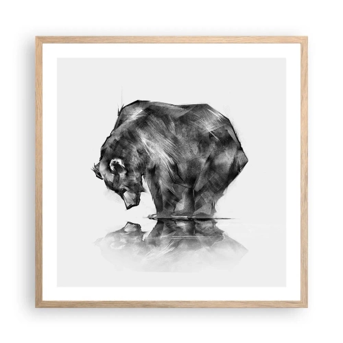 Plakat w ramie jasny dąb - Miło zobaczyć się z kimś bliskim - 60x60 cm