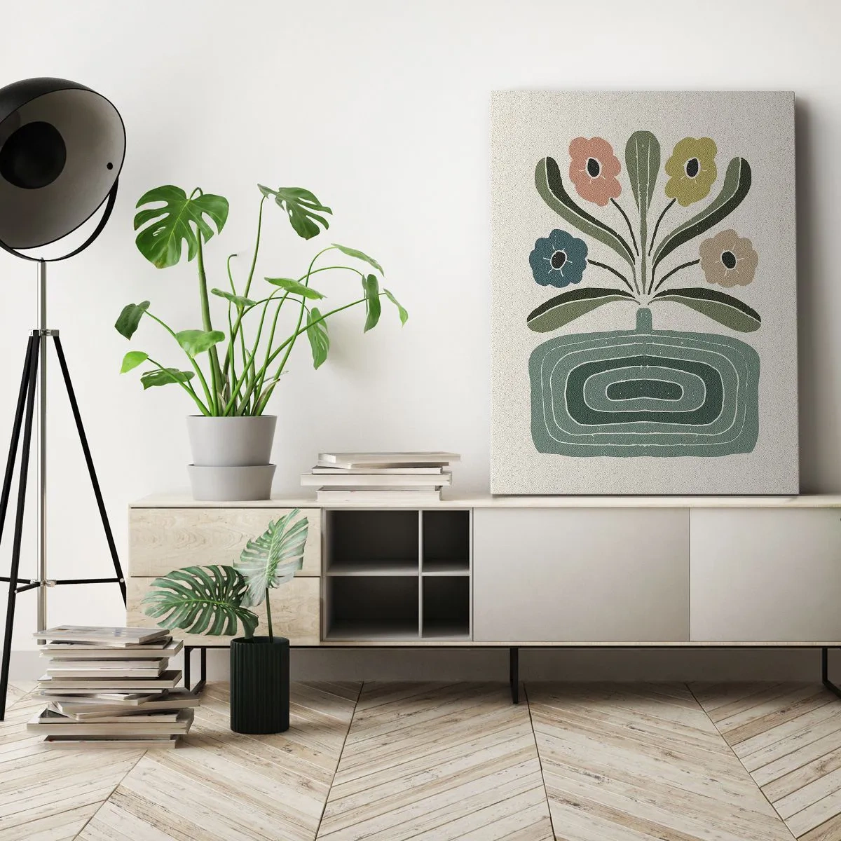 Obraz na płótnie - Bukiet symetryczny - 65x120 cm