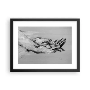 Plakat w czarnej ramie - Początek… - 40x30 cm