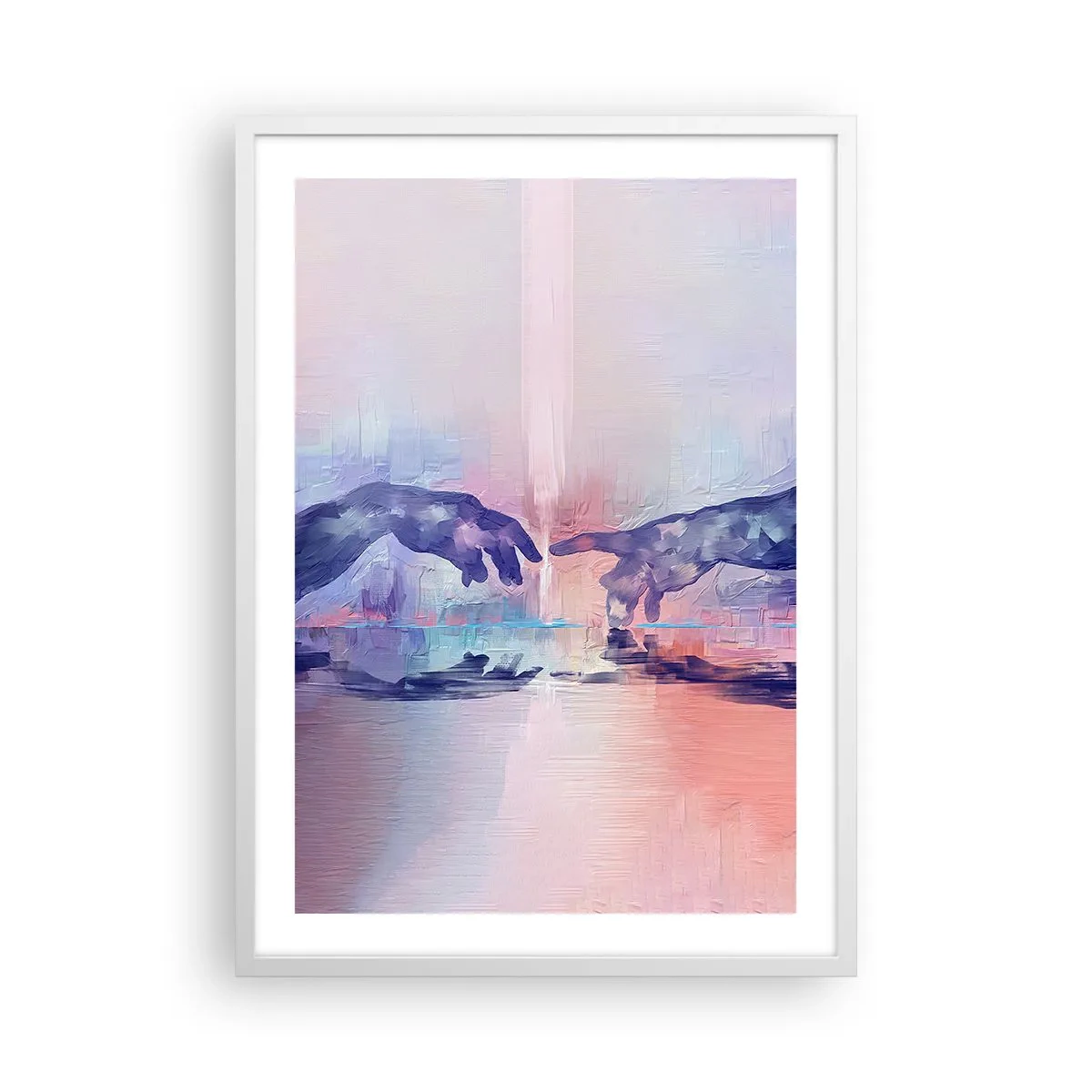 Plakat w białej ramie - Boska iskra życia - 50x70 cm