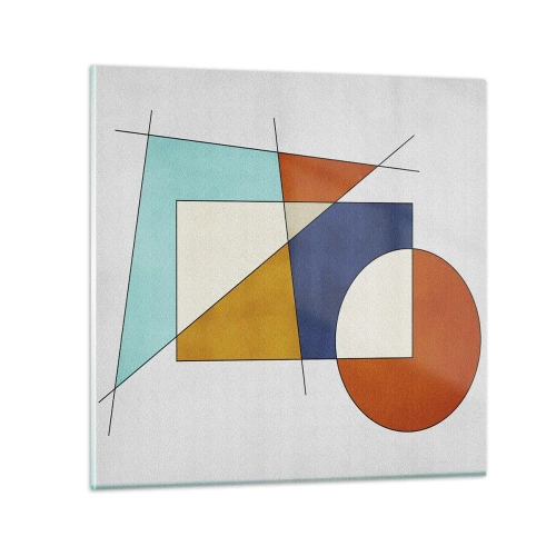 Obraz na szkle - Abstrakcja: modernistyczna zabawa - 30x30 cm