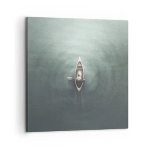 Obraz na płótnie - Przez księżycowe jezioro - 60x60 cm