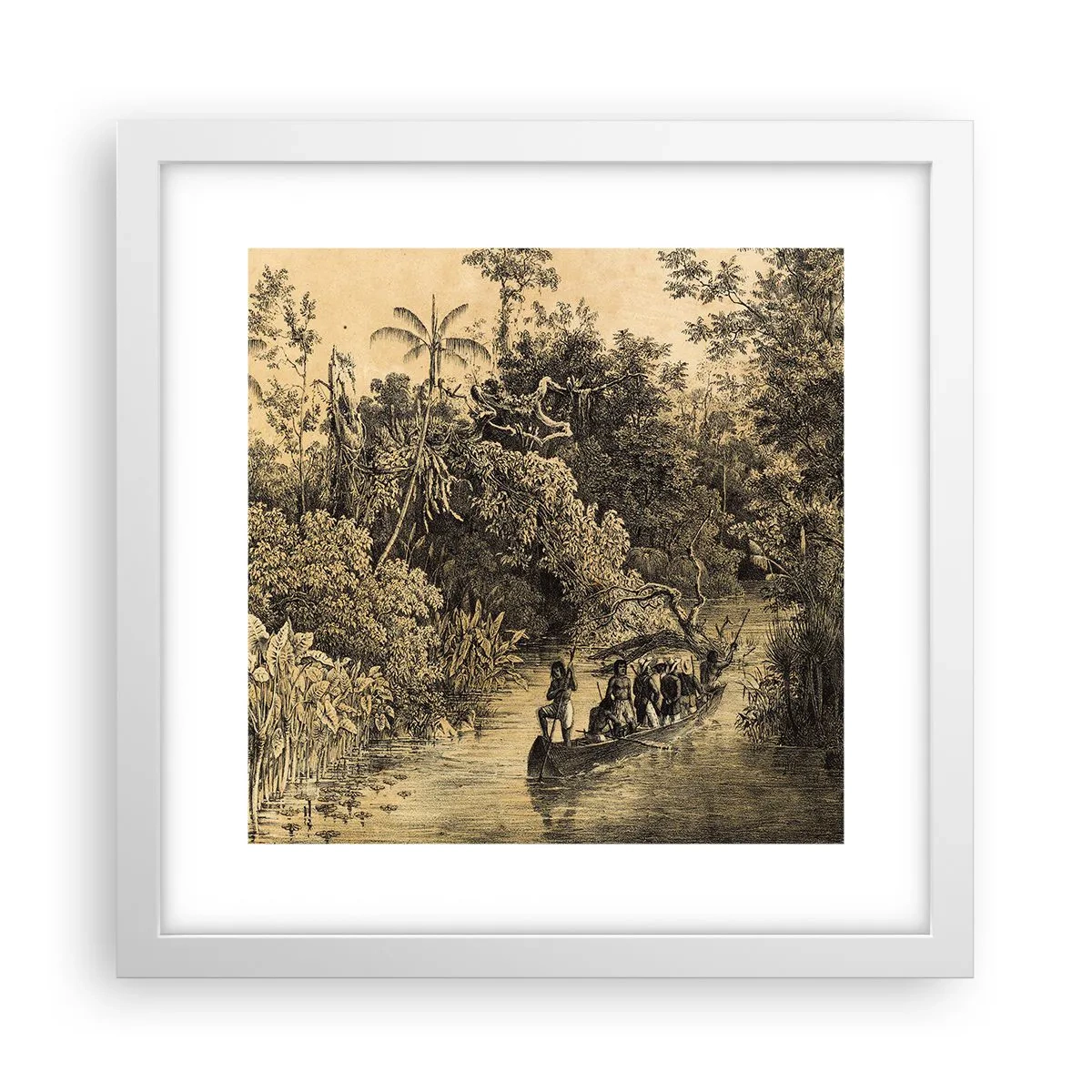 Plakat w białej ramie - Wyprawa do źródła - 30x30 cm