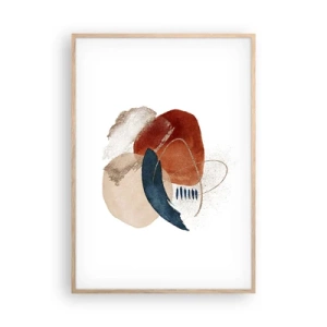 Plakat w ramie jasny dąb - Owalna kompozycja - 70x100 cm