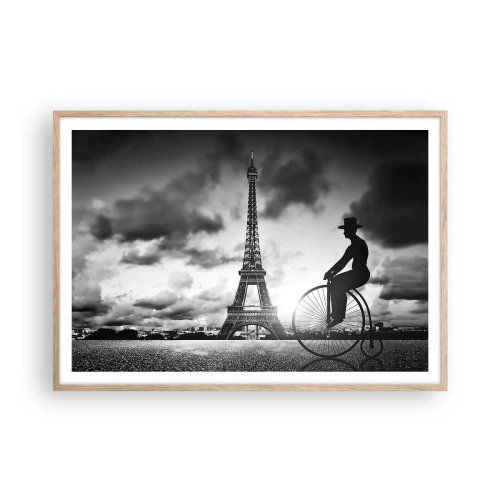 Plakat w ramie jasny dąb - Tęsknota do Belle Epoque - 100x70 cm