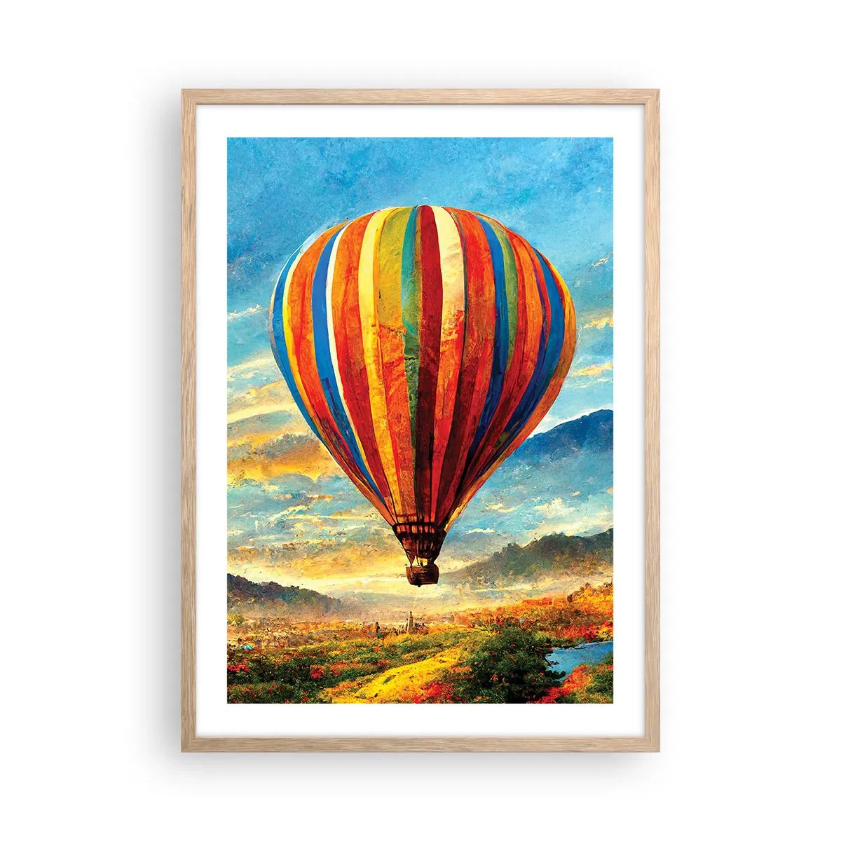 Plakat w ramie jasny dąb - W ciszy widać więcej - 50x70 cm