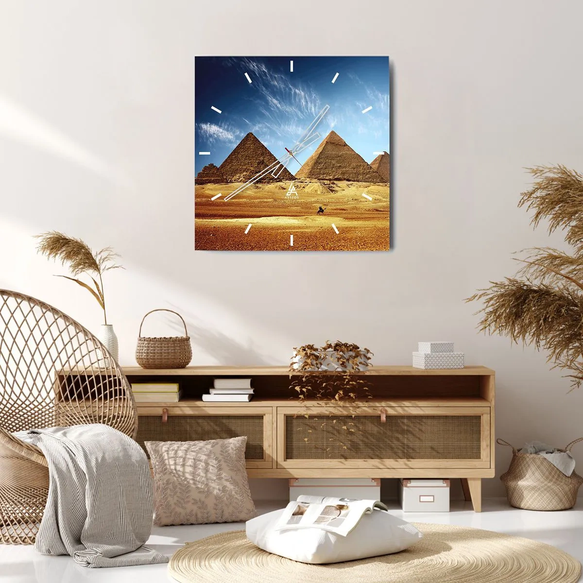 Zegar ścienny - 40 wieków patrzy na was - 40x40 cm