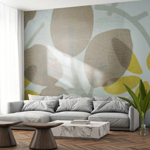 Fototapeta Premium Sand - Kompozycja w pełnym słońcu - Boho, Kwiaty, Minimalizm - 450x315 cm