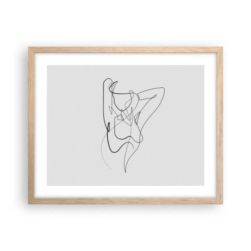 Plakat w ramie jasny dąb - Naprawdę, jaka jesteś... - 50x40 cm