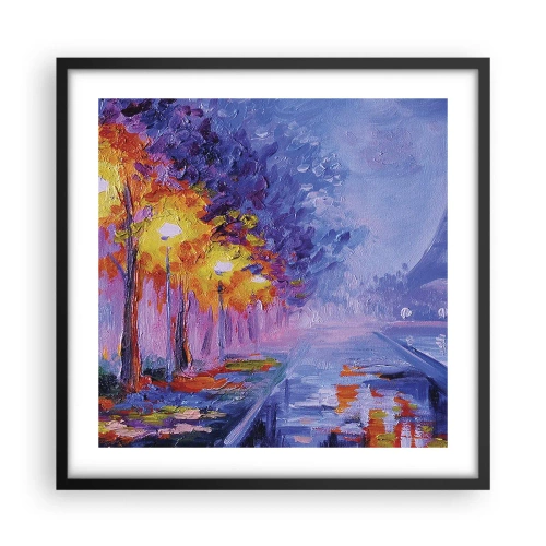 Plakat w czarnej ramie - Wymarzony spacer - 50x50 cm