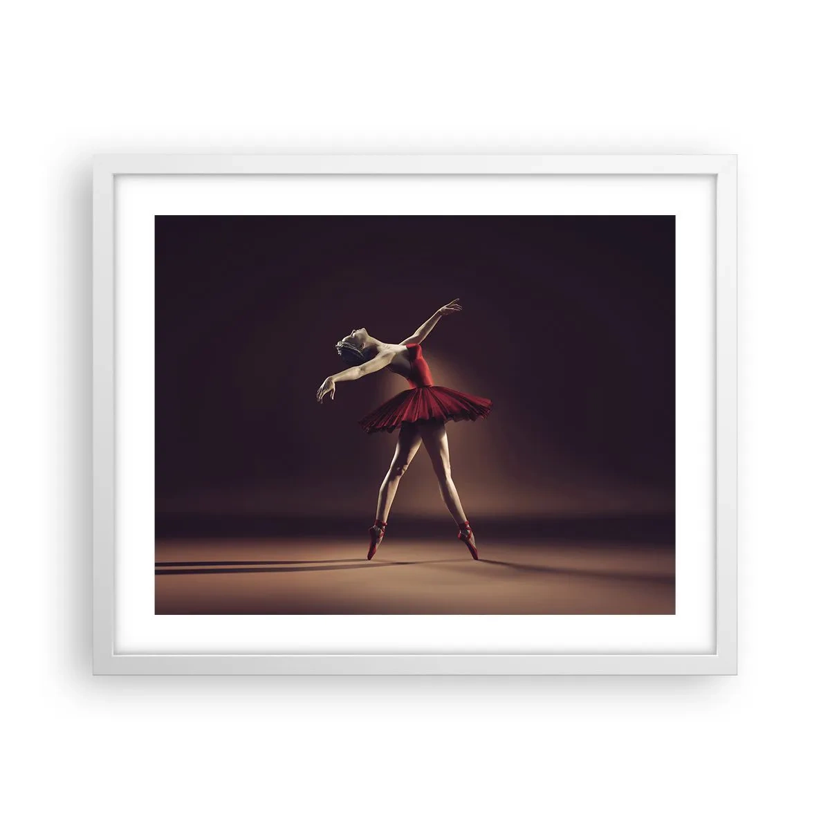 Plakat w białej ramie - Prima ballerina - 50x40 cm