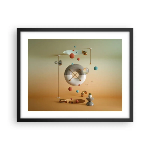 Plakat w czarnej ramie - Wszystko się zdarzyć może - 50x40 cm
