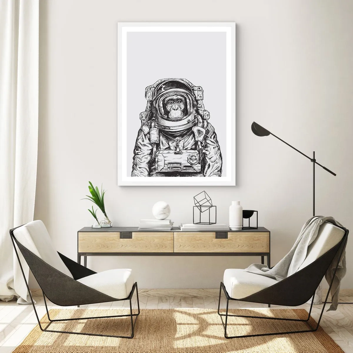 Plakat w białej ramie - Alternatywna ewolucja - 40x50 cm