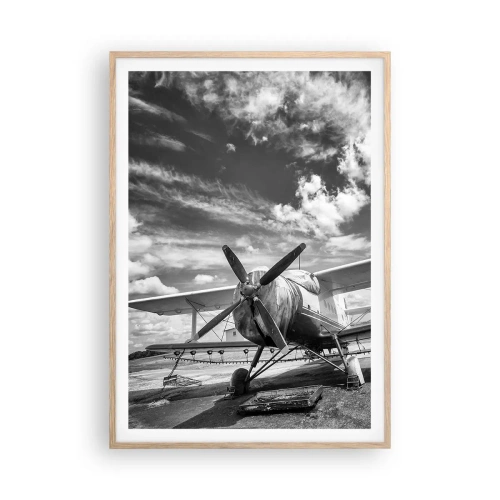 Plakat w ramie jasny dąb - Nie mogę się doczekać! - 70x100 cm