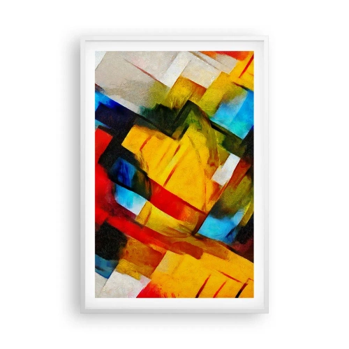 Plakat w białej ramie - Różnobarwny przekładaniec - 61x91 cm