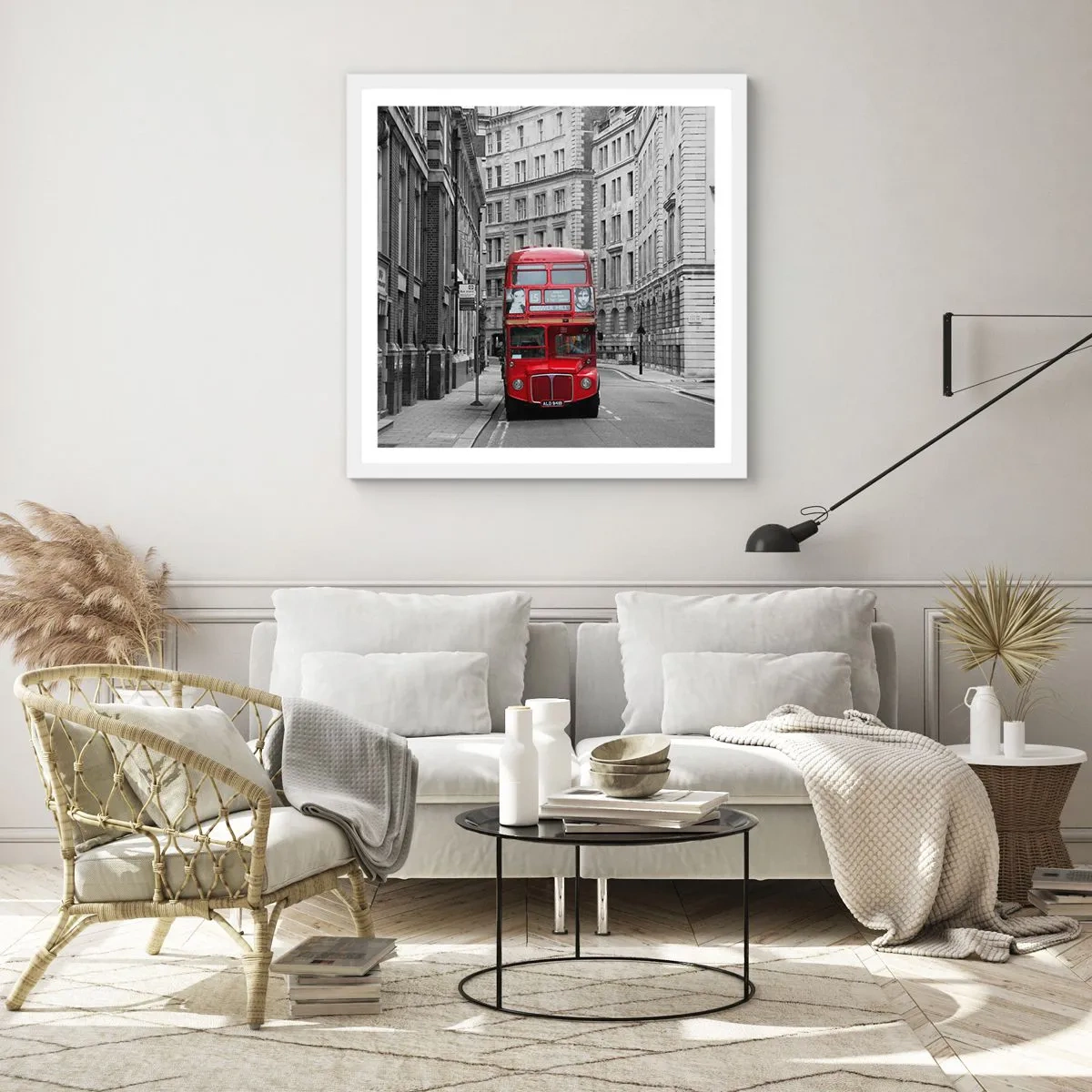 Plakat w białej ramie - Codzienność nie musi być szara - 30x30 cm