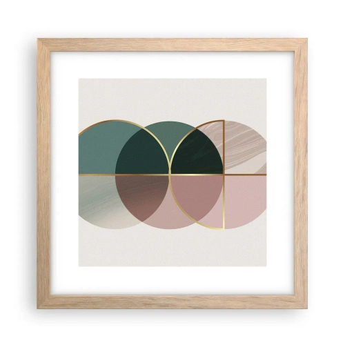Plakat w ramie jasny dąb - Koło za kołem… - 30x30 cm