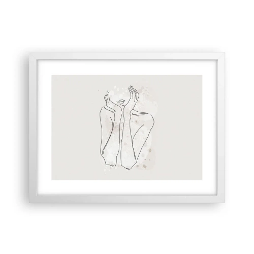 Plakat w białej ramie - Rozmarzona chwila - 40x30 cm