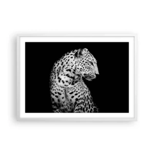 Plakat w białej ramie - Prawy profil doskonały! - 70x50 cm