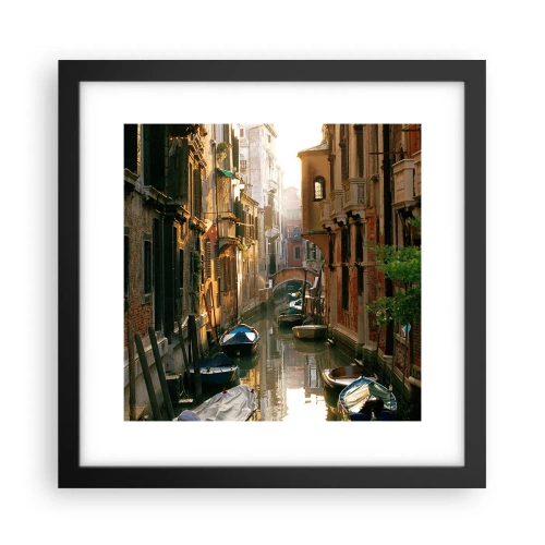 Plakat w czarnej ramie - W weneckim zaułku - 30x30 cm