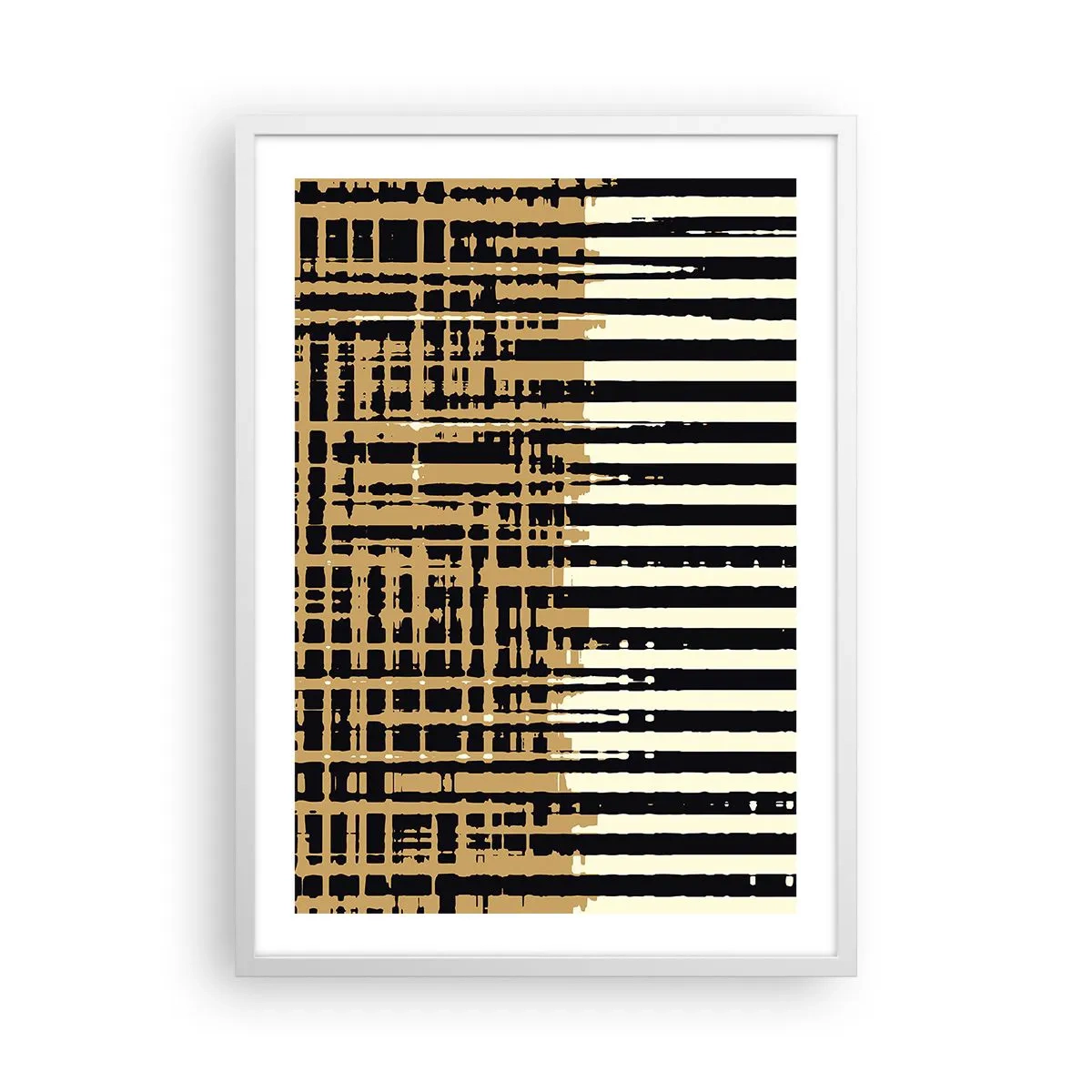 Plakat w białej ramie - Architektoniczna abstrakcja - 50x70 cm