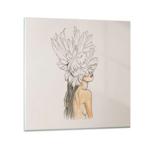 Obraz na szkle - Piękność ukoronowana - 50x50 cm