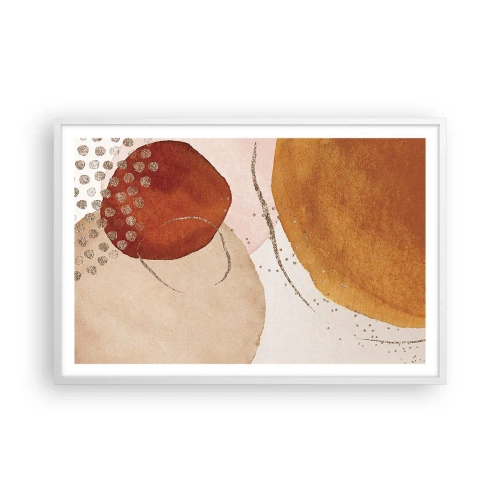 Plakat w białej ramie - Krągłość i ruch - 91x61 cm