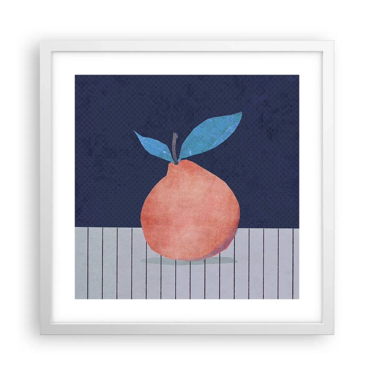 Plakat w białej ramie - Wypukłość i płaszczyzna - 40x40 cm