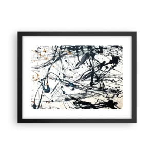 Plakat w czarnej ramie - Abstrakcja ekspresjonistyczna - 40x30 cm