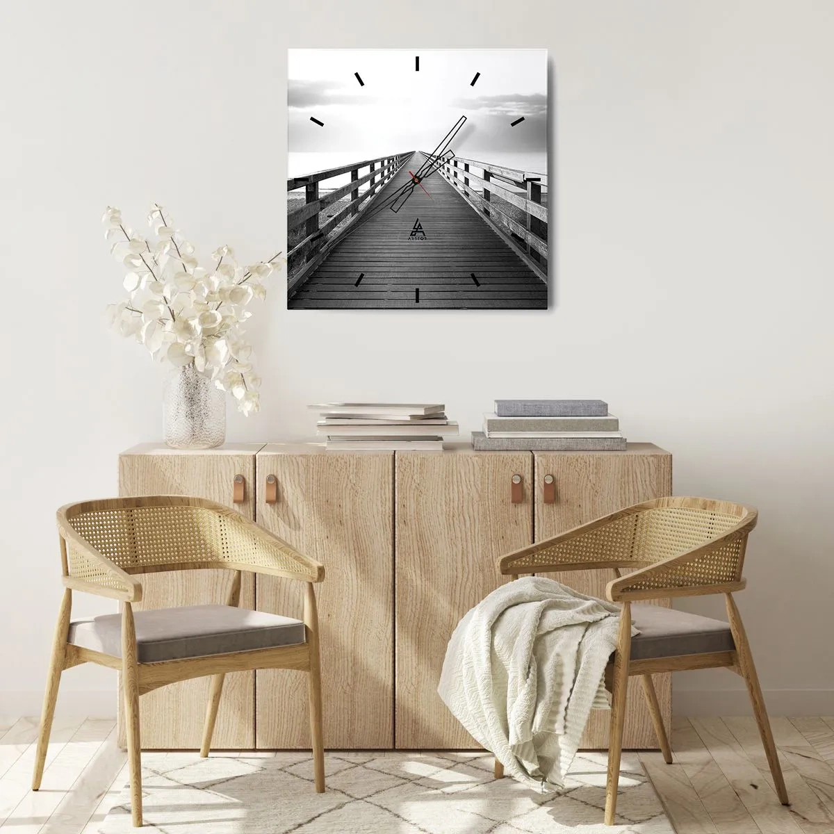 Zegar ścienny - W siną dal… - 30x30 cm