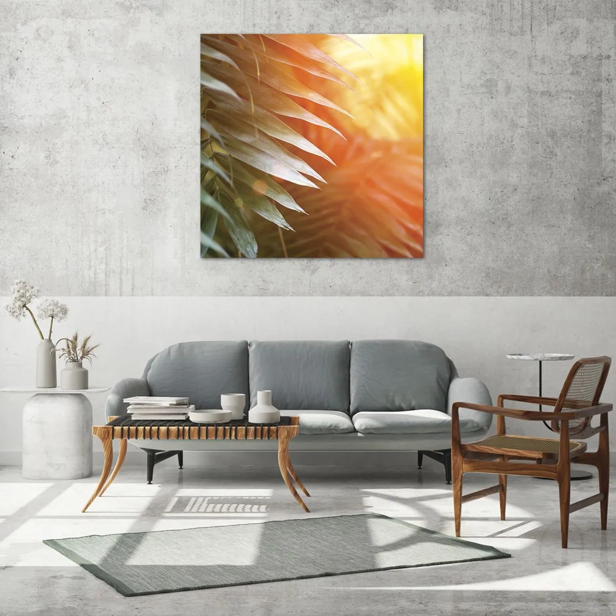 Obraz na szkle - Poranek w dżungli - 60x60 cm