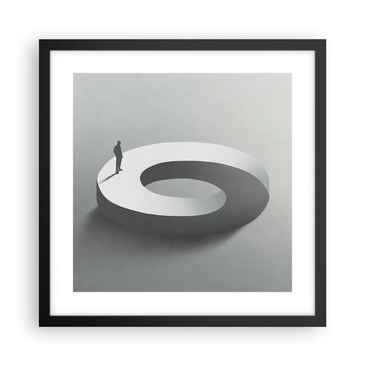 Plakat w czarnej ramie - I bądź tu mądry - 40x40 cm
