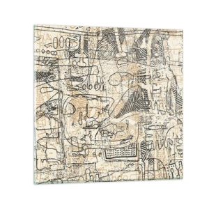 Obraz na szkle - Czeka na rozszyfrowanie - 70x70 cm