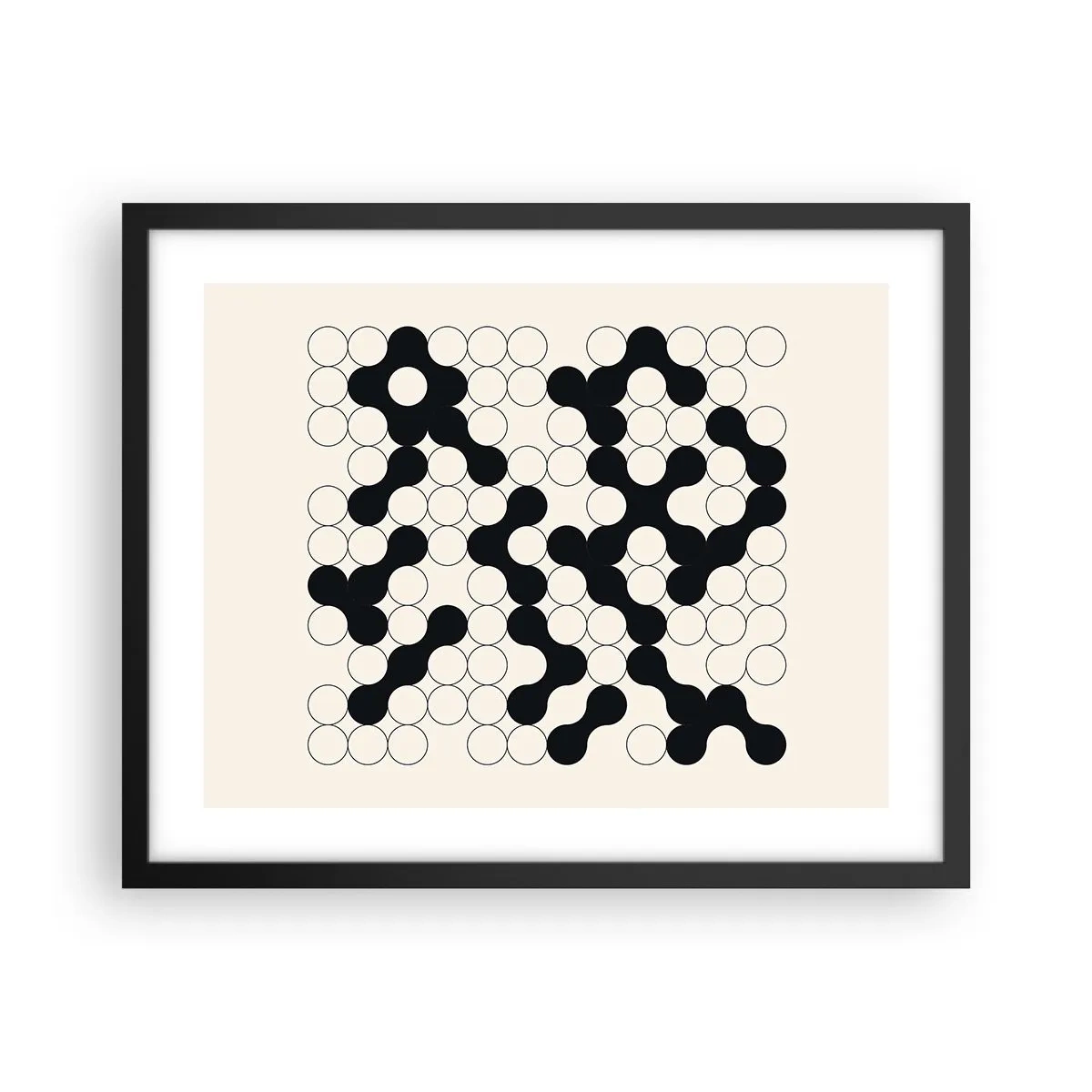 Plakat w czarnej ramie - Chińska gra – wariacja - 50x40 cm