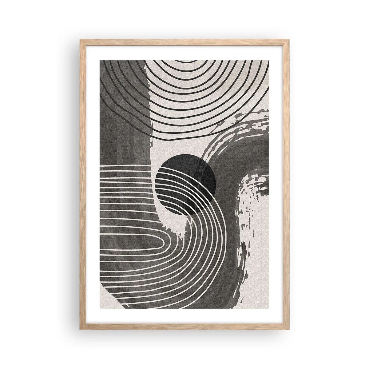 Plakat w ramie jasny dąb - Owal zwycięża - 50x70 cm